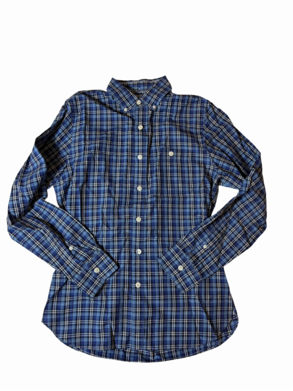 Todd Snyder New York Blue Plaid 100% Cotton Button Down Shirt S